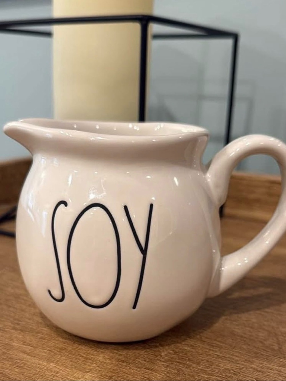Cute Ceramic 'Soy' Pitcher - Light Cream small